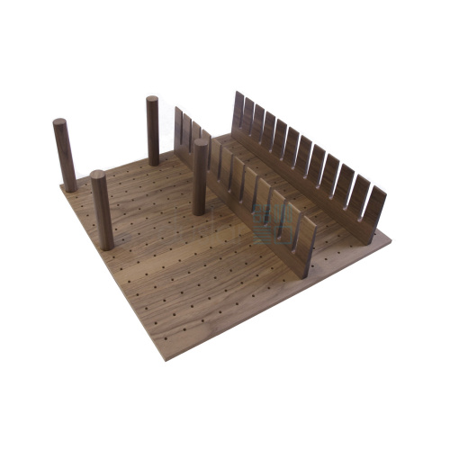 Деревянный органайзер WOODLINE с держателем для посуды, ширина фасада 600 мм, 524x472х180 мм, орех