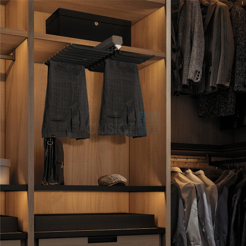 Выдвижная двойная брючница ANNET, ширина 600 мм, бронза/черный