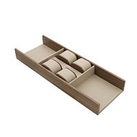 Органайзер FOUNDATION WOOD для часов и браслетов, орех/бежевый