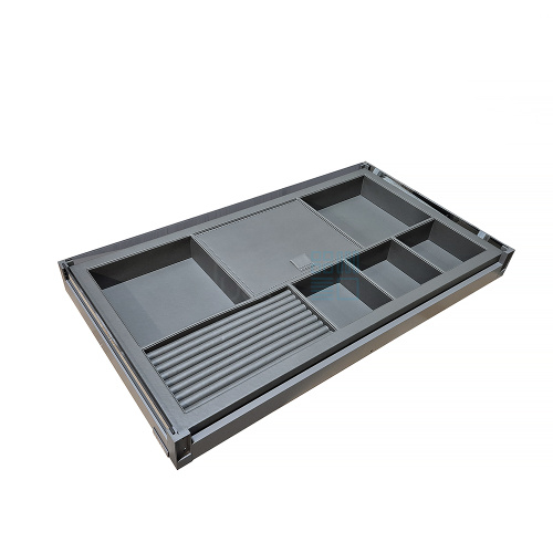 УЦЕНЕННЫЙ выдвижной органайзер для украшений и аксессуаров, ширина 864-868 мм, антрацит