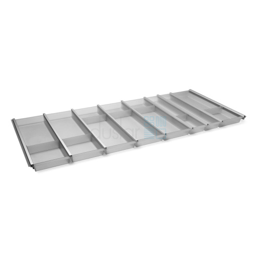 Лоток CUISIO PRO для столовых приборов, ширина фасада 1200 мм, 1095-1120х473х55 мм, серый