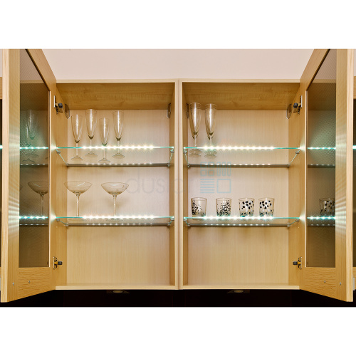 Светодиодный светильник ZETA GLASLINE для стеклянных полок, длина 409 мм, теплый, прозрачный