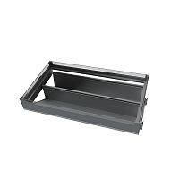 УЦЕНЕННАЯ выдвижная обувница с кожаными полками, ширина 864-868 мм, антрацит