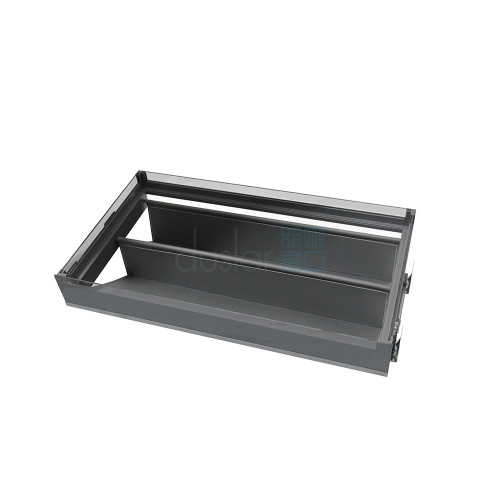 УЦЕНЕННАЯ выдвижная обувница с кожаными полками, ширина 864-868 мм, антрацит