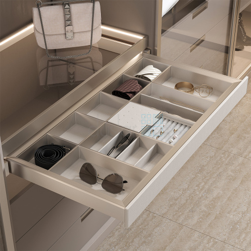 выдвижной органайзер elitium для украшений и аксессуаров, ширина 964 мм, шампань/бежевый Выдвижной органайзер ELITIUM для украшений и аксессуаров, ширина 964 мм, шампань/бежевый