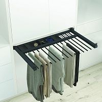 УЦЕНЕННАЯ выдвижная телескоп-кая брючница PANSY с лотком для аксессуаров, ширина 800-900мм, антрацит