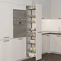 Система TALL WALL с 8 корзинами 229 мм, высота 1850 мм, выдвижной фасад от 300 мм, антрацит