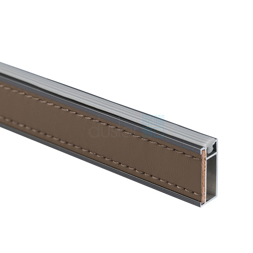 Штанга прямоугольная NAPPA с кожаной вставкой, длина 3000 мм, антрацит/коричневый