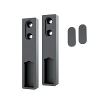 Комплект держателей с заглушками для прямоугольных штанг NAPPA, POLA и REKS, антрацит