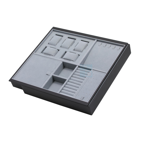 УЦЕНЕННЫЙ телескопический органайзер SOUL для украшений и часов, антрацит/серый