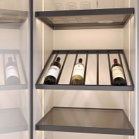 Полка WINERY для бутылок с подсветкой, ширина 567 мм, глубина 497 мм, антрацит