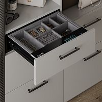 Выдвижной сейф ENIGMA с органайзером для украшений и аксессуаров, ширина 564 мм, черный/антрацит