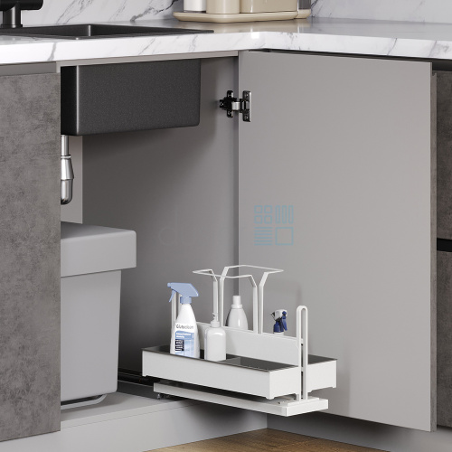 Система TIDY, распашной фасад от 300 мм, белый/антрацит