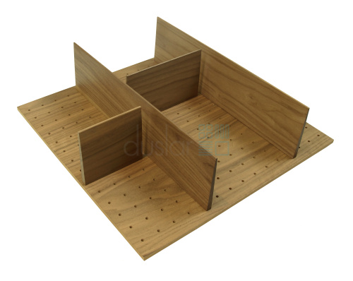Деревянный лоток WoodLine для сыпучих продуктов в ящики, на ширину 600 мм, размер - 524x472х140 мм, 