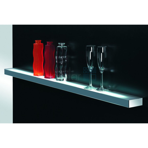 Люминесцентный светильник-полка STRATOS DS с механическим выключателем, длина 600 мм, холодный, хром