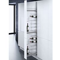 Система WINE, выдвижной фасад 150 мм, высота 1690 мм, хром