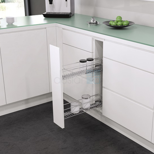 уцененная бутылочница classic, выдвижной фасад 150 мм, хром УЦЕНЕННАЯ бутылочница CLASSIC, выдвижной фасад 150 мм, хром