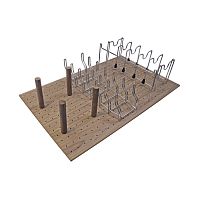 Деревянный органайзер WOODLINE для кастрюль, крышек и сковородок, фасад 900 мм, 777x474х210 мм, орех