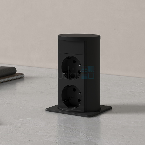 Розетка VERSALIFT, врезная, черный