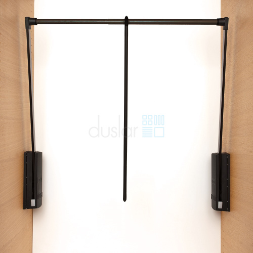 телескопический пантограф servetto для одежды, 2 шт., ширина 600-1000 мм, черный Телескопический пантограф SERVETTO для одежды, 2 шт., ширина 600-1000 мм, черный