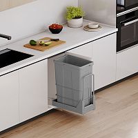 УЦЕНЕННОЕ мусорное ведро SCOTT 35 л, распашной фасад 300 мм, серый