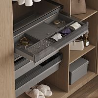 Выдвижной органайзер MATRIX для украшений и аксессуаров, ширина 564-568 мм, антрацит