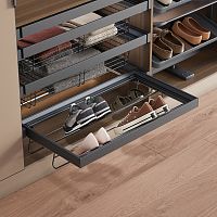 Выдвижная обувница CROCUS ULTRA, ширина 662-668 мм, антрацит