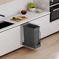 Мусорное ведро SCOTT 35 л, распашной фасад 300 мм, антрацит