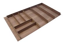 УЦЕНЕННЫЙ деревянный лоток WOODLINE для столовых приборов, ширина фасада 900 мм, 782x472х49 мм, орех