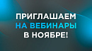 ПРИГЛАШАЕМ НА ВЕБИНАРЫ DUSLAR В НОЯБРЕ!