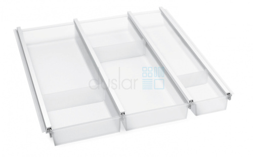 Лоток для столовых приборов Cuisio Pro, на ширину 500 мм, размер - 410-435х473х55 мм, белый