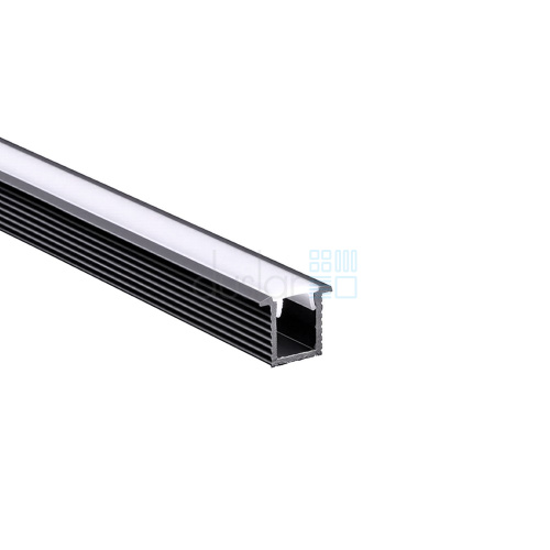 Комплект из алюминиевого профиля и рассеивателя DLIGHT PROFI, врезной, длина 3000 мм, антрацит/белый