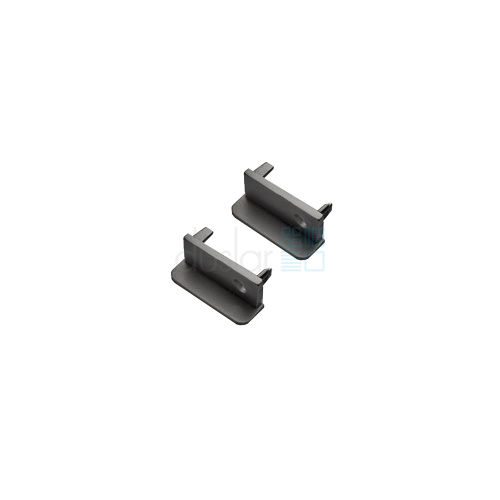 Комплект заглушек для профиля DLIGHT CUT, антрацит