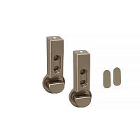 Комплект держателей с заглушками для круглой штанги RAIN, крепление к полке или к боковине, бронза