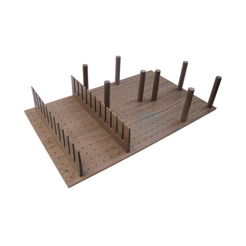 Деревянный органайзер WOODLINE с держателем для посуды, ширина фасада 900 мм, 824x472х180 мм, орех