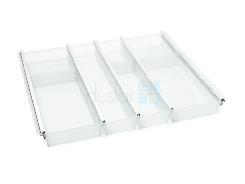 Лоток для столовых приборов Cuisio Pro, на ширину 600 мм, размер - 495-520х463х55 мм, белый