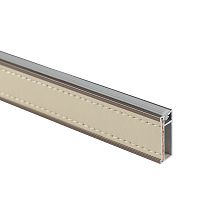 Штанга прямоугольная NAPPA с кожаной вставкой, длина 3000 мм, бронза/бежевый