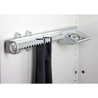 Выдвижной держатель SERVETTO для галстуков с лотком для аксессуаров, белый