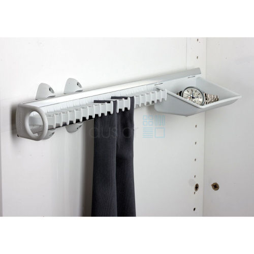 Выдвижной держатель SERVETTO для галстуков с лотком для аксессуаров, белый