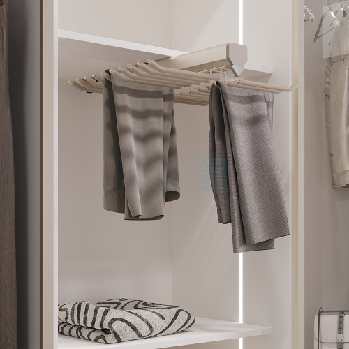 Выдвижная двойная брючница ANNET, ширина 600 мм, шампань