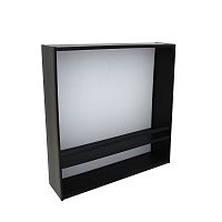 уцененная полка с подсветкой и рейлингом, ширина 600 мм, черный УЦЕНЕННАЯ полка с подсветкой и рейлингом, ширина 600 мм, черный