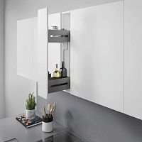 Бутылочница SILVIA в верхнюю секцию, выдвижной фасад 150 мм, антрацит