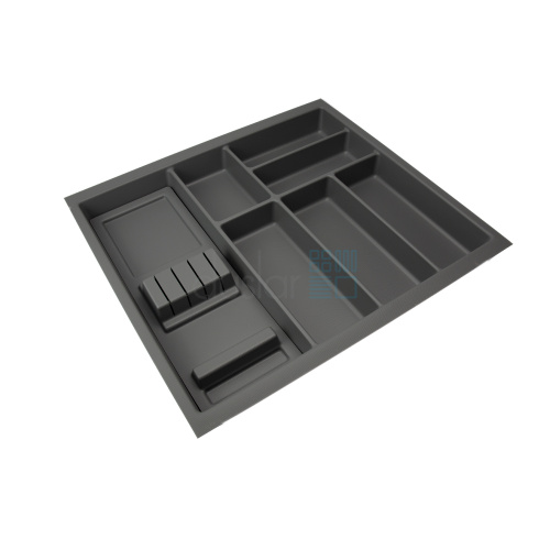 Лоток BASIC SOFT-TOUCH для столовых приборов, ширина фасада 600 мм, 519х473х58 мм, антрацит