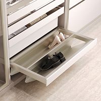 Выдвижная обувница ELITIUM с металлическими полками, ширина 764 мм, шампань/бежевый