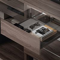 Выдвижная корзина MATRIX, выдвижной фасад, ширина 864-868 мм, антрацит