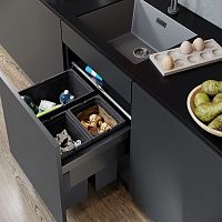 Система сортировки ENVI SPACE PRO 53 л, выдвижной фасад 600 мм, антрацит