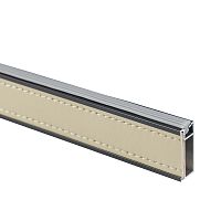 Штанга прямоугольная NAPPA с кожаной вставкой, длина 3000 мм, антрацит/бежевый