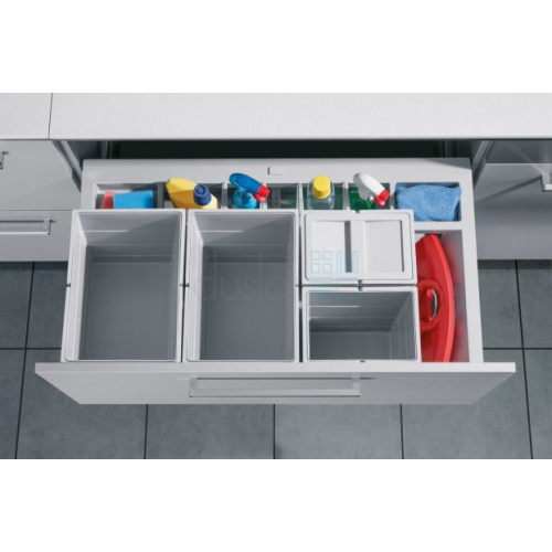 Система сортировки SEPARATO 52 л, выдвижной фасад 900 мм, серый