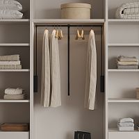 Телескопический пантограф SERVETTO 3T для одежды, ширина 750-1160 мм, черный