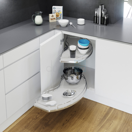 Карусель CORNERSTONE L, распашной фасад 450 мм, белый